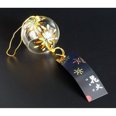 Японський скляний дзвіночок Фурін 8*8*7 см. Висота 40 см. Салют, K89190192O1716567361 - фото товару