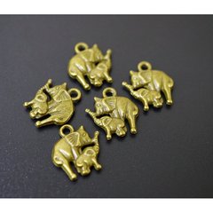 Амулет в кошелёк Пара слонов под бронзу 10 штук, K89210146O1557470970 - фото товара
