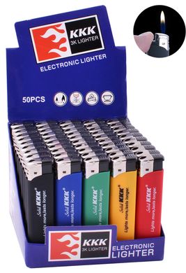 Зажигалка пластиковая KKK резина цветная №156S, №156S - фото товара