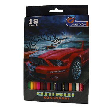 Карандаши дерево "Mustang" 18 цв., в картоне, европ. J. Otten, K2744185OO7303CZ_18 - фото товара