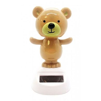 Ведмедик танцюючий на сонячній батареї світло коричневий (Flip Flap) (10,5х6х6 см), K332766B - фото товару