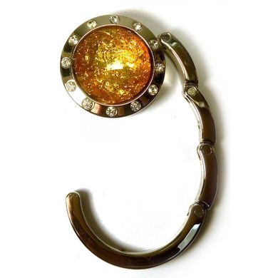 Сумкодержатель для женской сумочки "Кристалл золотой" со стразами, K323673F - фото товара