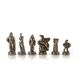 S16CBRO шахи "Manopoulos", "Спартанський воїн", латунь, у дерев'яному футлярі, коричневі, 28х28см,