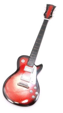 Гітара мініатюра дерево червона (24х8х1,5 см), K329652 - фото товару