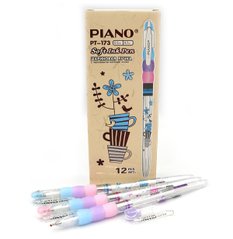 Ручка масляная "Piano" "Dizain" синяя, 0,5мм, грипп (бишь одна тысяча семьсот двадцать восемь), 12шт / этик., K2712008OO173PT - фото товара