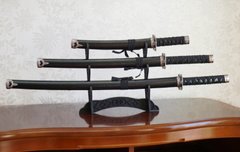 Набор из трёх самурайских мечей на подставке, K89310001O1252434643 - фото товара