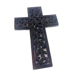 Хрест різьблений із дерева ( 29х 20х 1 см), K334904A - фото товару