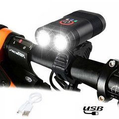 Велосипедний ліхтар Y12Pro-2XPE DUAL MEGALIGHT, ALUMINUM, індикація заряду, Waterproof, акум., ЗУ micro USB, SL8065 - фото товару