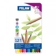 Набір кольорових олівців шестиугольн. у мет. футлярі ТМ "MILAN" 12шт., D3,5mm, K2738644OO80057 - фото товару