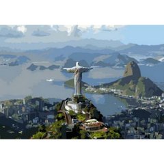 Розмальовка за номерами 40*50см "Ріо де Жанейро" карт.уп (полотно на рамі фарби+кисті), K2749508OO5576RA_B - фото товару