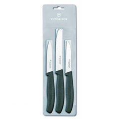 Кухонный набор Victorinox Swiss Classic 6.7113.3 ,3 ножа с чорной ручкой., 6.7113.3 - фото товара