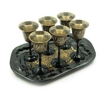 Чарки бронзові чорні (н-р 6 шт.) (Cordial Set BD), K324734 - фото товару