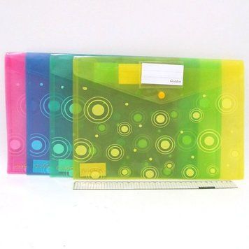 Папка-конверт з кнопкою "Кола" 18S A4, mix, 12шт/етик., K2736764OO1453DSCN - фото товару