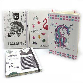 Блокнот на гумці "My Notes"A5, 80л, лінія, кол.торець, mix, COLOR/BOX 1шт/етик, K2746500OO150430-A5 - фото товару