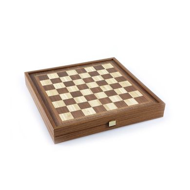 STP28E набір "Manopoulos", шахи, шашки та нарди у дерев'яному футлярі 26х26см, 1.2 кг, STP28E - фото товару