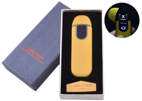Электроимпульсная зажигалка Lighter (USB) №HL-69 Gold, №HL-69 Gold - фото товару