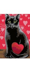 Раскраска по номерам 20*30см J.Otten "Черная кошка" OPP (холст на раме краски+кисти), K2752059OO21E - фото товара