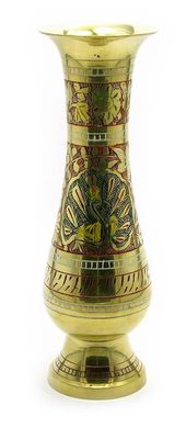 Ваза бронзовая цветная (24,5х7,5х7,5 см)(Flower vase Glass Clr 10"), K31685 - фото товара