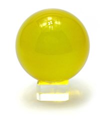 Кришталева куля на підставці жовтий (8 см), K328845 - фото товару