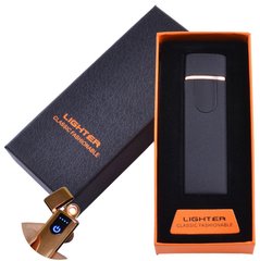 USB запальничка в подарунковій упаковці Lighter (Спіраль розжарювання) №HL-49 Black, №HL-49 Black - фото товару