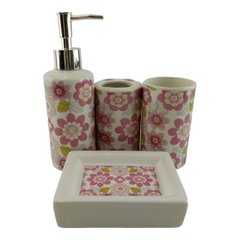 Набор для ванной керамический "Цветы", K335085B - фото товара