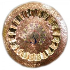 Тарелка бронзовая настенная (57 см), K323509 - фото товара