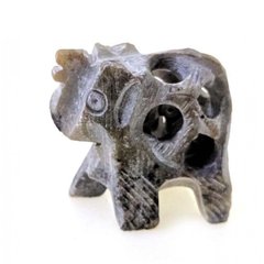 Слон з мильного каменю різьблений (3х3х1,5 см), K334056 - фото товару