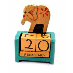 Календарь настольный "Слон" дерево (10х7,5х4 см), K329431G - фото товара