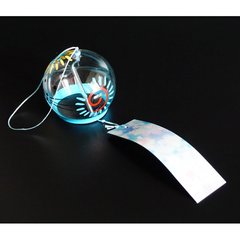 Японський скляний дзвіночок Фурін 8*8*7 см. Висота 40 см. Сонце, K89190196O1716567362 - фото товару
