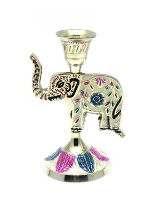 Підсвічник бронзовий кольоровий "Слон" (13х8х8 см)(Candle Stand Elephant CDC), K328332 - фото товару