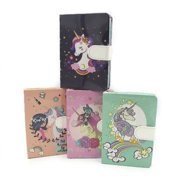 Блокнот на кнопке "Unicorn" линия, 64К, 9,7*14,4см, 144P, 80G, кол. край, mix4, K2755625OO4K90021NC - фото товара