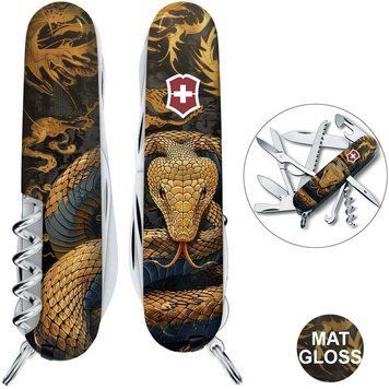 Нож &laquo;Victorinox&raquo; Huntsman Zodiac 91мм/15функ /Деревянная змея, 1.3713.3_Z4280pk - фото товара