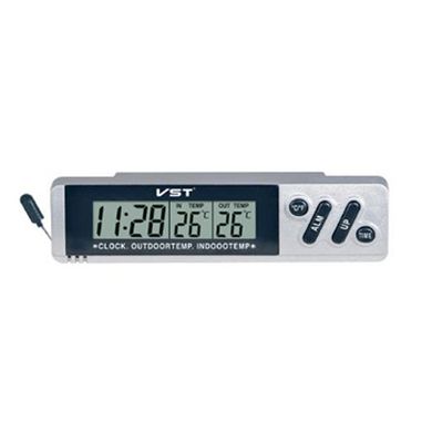 Авточасы с термометром VST-7067, 9338 - фото товара