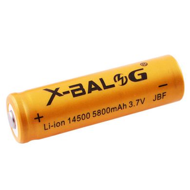 Аккумулятор 14500, X-Balog, 5800mAh, золотой, SL7313 - фото товара