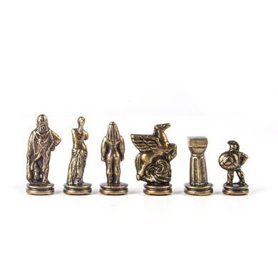 S16CMBRO шахматы "Manopoulos", "Спартанский воин", латунь, в деревянном футляре, коричневые, 28х28см, 3,4 кг, S16CMBRO - фото товара