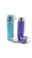 Пляшка-термос для води "Classic" 420ml, з чашкою подвійн. стін.mix 1 шт./етик, K2752774OO624-YW - фото товару