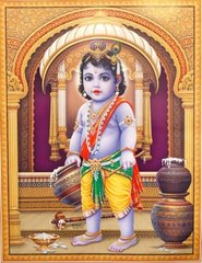 Постер "Индийские боги" Маленький Кришна Jothi A-3666, K89040059O362835978 - фото товара
