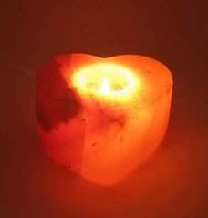 Подсвечник соляной "Сердце"(ch-3)(11,5х11х6 cm)(18 шт ящ.)(Гималайская соль), K325672 - фото товару