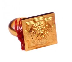 Кольцо Шри Янтра желтый метал (безразмерное), K89080655O362837079 - фото товару