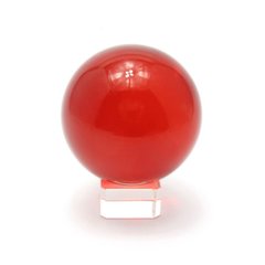 Куля кришталева на підставці червона (8 см), K328850 - фото товару