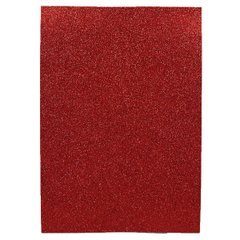 Фоамиран EVA 1.7±0.1MM "Красный" GLITTER HQ A4 (21X29.7CM) с клеем10PC/OPP, K2740807OO17GLKA4002 - фото товара
