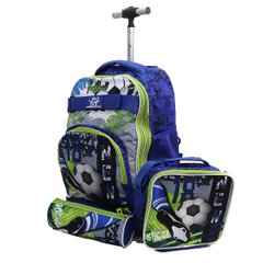 Набор рюкзак+сумка+пенал детск.на 2 колесах 3 отд"Soccer" 48х36х21см, термо сумка 23х22х8см, K2747528OO1197-5LH - фото товара