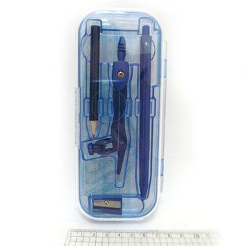 Готовальня 8 предм. ручка+цирк.+кар.+точил.+линейки (M-3009), K2733253OO3009-M - фото товара