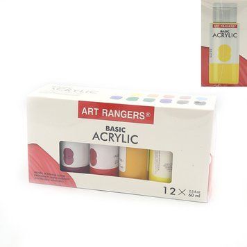 Набір акрилових фарб Art Rangers 60 мл*12кол. 1шт/етик, K2757630OO8912060PA - фото товару