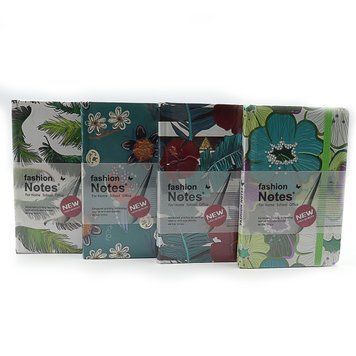 Блокнот на резинці металізований малюнок "Квіти" A6, mix 4 COLOR/box, K2743957OO102848A6 - фото товару