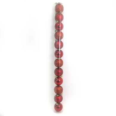 Набор шаров тубус "RED" 6см, 12шт., PVC, K2742430OO0922-6RD12 - фото товара