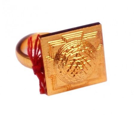Кольцо Шри Янтра желтый метал (безразмерное), K89080655O362837079 - фото товара