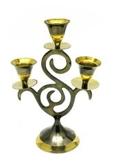 Підсвічник бронзовий (16,5х11,5х6 см)(Candle Stand 3C "S"Antic), K328319 - фото товару