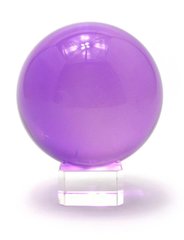 Кришталева куля на підставці фіолетовий (8 см)(10,5х8х8 см), K328733 - фото товару