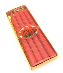 Свічки червоні (набір 4 штук) (15,5х6,5х2 см), K329724 - фото товару